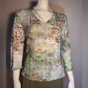 Women's embellished floral top